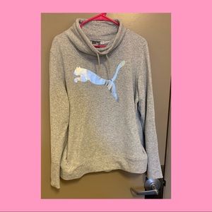Puma Gray and Silver Sweatshirt